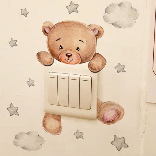 Stickybear™ - Sticker ourson décoratif | Chambre d'enfants - Aux soins de bebe